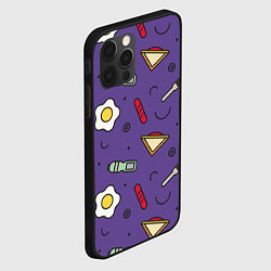 Чехол для iPhone 12 Pro Eggs breakfast, цвет: 3D-черный — фото 2