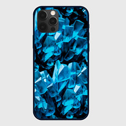 Чехол для iPhone 12 Pro Кристаллическая текстура, цвет: 3D-черный