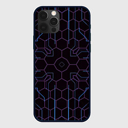 Чехол для iPhone 12 Pro Электролинии, цвет: 3D-черный