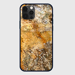 Чехол для iPhone 12 Pro Скалистая поверхность, цвет: 3D-черный