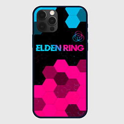 Чехол для iPhone 12 Pro Elden Ring - neon gradient: символ сверху, цвет: 3D-черный