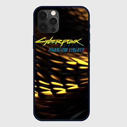 Чехол для iPhone 12 Pro Cyberpunk 2077 phantom liberty black gold, цвет: 3D-черный