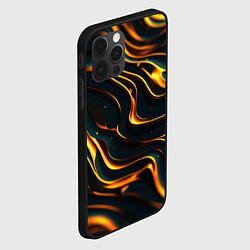 Чехол для iPhone 12 Pro Gold waves, цвет: 3D-черный — фото 2