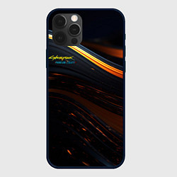 Чехол для iPhone 12 Pro Cyberpunk 2077 phantom liberty black gold logo, цвет: 3D-черный