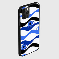 Чехол для iPhone 12 Pro Глазки плывущие в голубых волнах, цвет: 3D-черный — фото 2