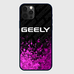 Чехол для iPhone 12 Pro Geely pro racing: символ сверху, цвет: 3D-черный