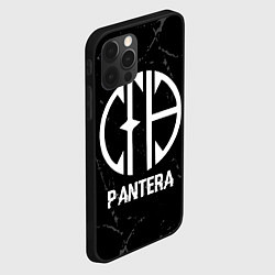 Чехол для iPhone 12 Pro Pantera glitch на темном фоне, цвет: 3D-черный — фото 2