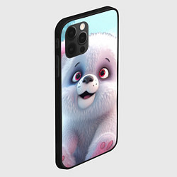 Чехол для iPhone 12 Pro Милый белый пушистый медвежонок, цвет: 3D-черный — фото 2