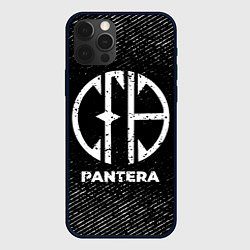 Чехол для iPhone 12 Pro Pantera с потертостями на темном фоне, цвет: 3D-черный