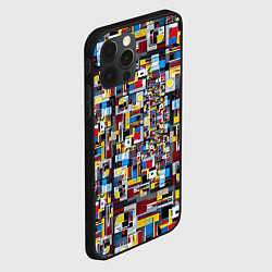 Чехол для iPhone 12 Pro Живопись в стиле Мондриан, цвет: 3D-черный — фото 2