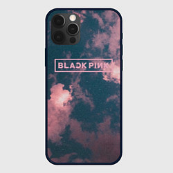 Чехол для iPhone 12 Pro Blackpink - pink clouds, цвет: 3D-черный