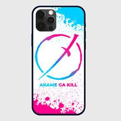 Чехол для iPhone 12 Pro Akame ga Kill neon gradient style, цвет: 3D-черный