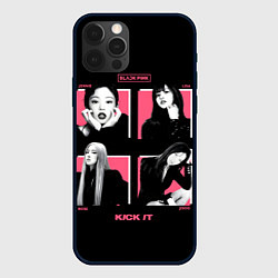 Чехол для iPhone 12 Pro Blackpink - Kick it, цвет: 3D-черный