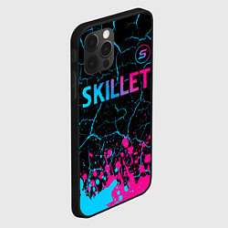 Чехол для iPhone 12 Pro Skillet - neon gradient: символ сверху, цвет: 3D-черный — фото 2