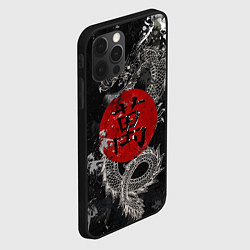 Чехол для iPhone 12 Pro Dragon - black grunge, цвет: 3D-черный — фото 2