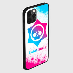 Чехол для iPhone 12 Pro Brawl Stars neon gradient style, цвет: 3D-черный — фото 2