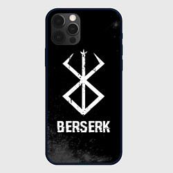 Чехол для iPhone 12 Pro Berserk glitch на темном фоне, цвет: 3D-черный