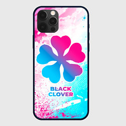 Чехол для iPhone 12 Pro Black Clover neon gradient style, цвет: 3D-черный