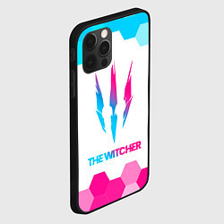 Чехол для iPhone 12 Pro The Witcher neon gradient style, цвет: 3D-черный — фото 2