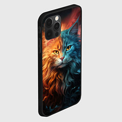 Чехол для iPhone 12 Pro Сердитый котик, цвет: 3D-черный — фото 2