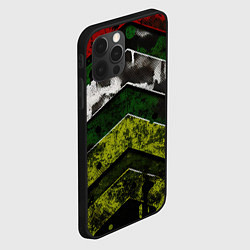 Чехол для iPhone 12 Pro Абстрактные камуфляж, цвет: 3D-черный — фото 2