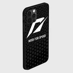 Чехол для iPhone 12 Pro Need for Speed glitch на темном фоне, цвет: 3D-черный — фото 2