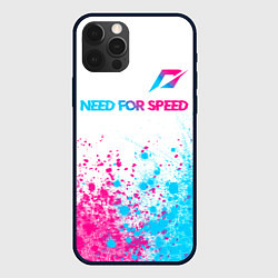 Чехол iPhone 12 Pro Need for Speed neon gradient style: символ сверху