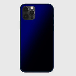 Чехол для iPhone 12 Pro Градиент ультрамарин, цвет: 3D-черный