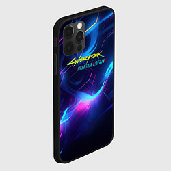 Чехол для iPhone 12 Pro Cyberpunk phantom logo neon, цвет: 3D-черный — фото 2