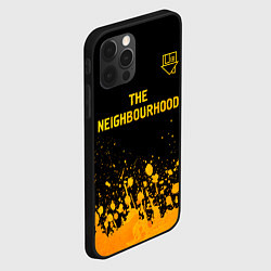 Чехол для iPhone 12 Pro The Neighbourhood - gold gradient: символ сверху, цвет: 3D-черный — фото 2