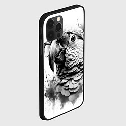 Чехол для iPhone 12 Pro Попугай ара в старинных очках, цвет: 3D-черный — фото 2