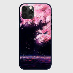 Чехол для iPhone 12 Pro Небо сакуры, цвет: 3D-черный