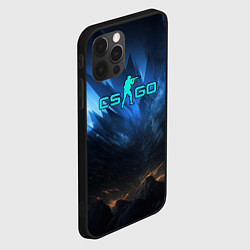 Чехол для iPhone 12 Pro CSGO blue logo, цвет: 3D-черный — фото 2