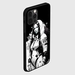 Чехол для iPhone 12 Pro Красивая девчонка - космонавт Nasa, цвет: 3D-черный — фото 2