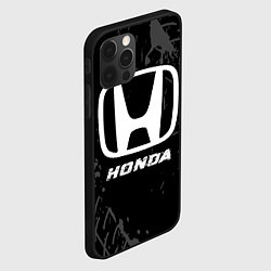 Чехол для iPhone 12 Pro Honda speed на темном фоне со следами шин, цвет: 3D-черный — фото 2