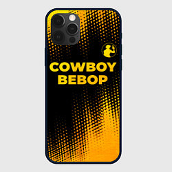 Чехол для iPhone 12 Pro Cowboy Bebop - gold gradient: символ сверху, цвет: 3D-черный