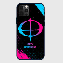 Чехол для iPhone 12 Pro Ozzy Osbourne - neon gradient, цвет: 3D-черный