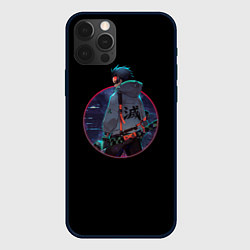Чехол для iPhone 12 Pro Киберпанк Танджиро, цвет: 3D-черный