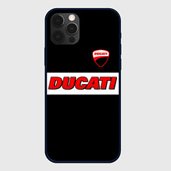 Чехол для iPhone 12 Pro Ducati motors - черный, цвет: 3D-черный