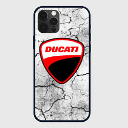 Чехол для iPhone 12 Pro Ducati - потресканная земля, цвет: 3D-черный