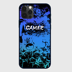 Чехол для iPhone 12 Pro Gamer геймер абстрактный фон, цвет: 3D-черный