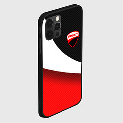 Чехол для iPhone 12 Pro Ducati - красно-черный, цвет: 3D-черный — фото 2