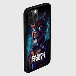 Чехол для iPhone 12 Pro Five Nights at Freddys Bonnie cyberpunk, цвет: 3D-черный — фото 2