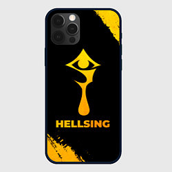 Чехол для iPhone 12 Pro Hellsing - gold gradient, цвет: 3D-черный