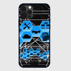 Чехол для iPhone 12 Pro Виртуальный мир, цвет: 3D-черный