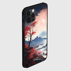 Чехол для iPhone 12 Pro Луна над горами, цвет: 3D-черный — фото 2