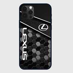Чехол для iPhone 12 Pro Lexus - Строгий технологичный, цвет: 3D-черный