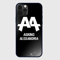 Чехол для iPhone 12 Pro Asking Alexandria glitch на темном фоне, цвет: 3D-черный