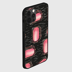Чехол для iPhone 12 Pro Прямоугольник линии и стрелки, цвет: 3D-черный — фото 2