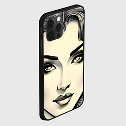 Чехол для iPhone 12 Pro Красивая женщина, цвет: 3D-черный — фото 2